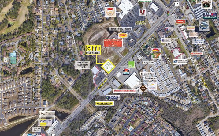 Pictures of Land property located at S Hwy 17 North, North Myrtle Beach, SC 29582 for lease - image #1