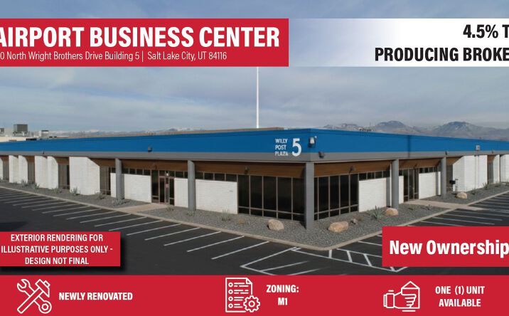 Pictures of Industrial property located at 150 N Wright Brothers Dr, Salt Lake City, UT 84116 for lease - image #1