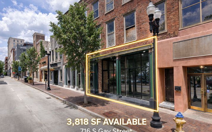 Pictures of Retail, Office property located at 716 S Gay St, Knoxville, TN 37902 for lease - image #1