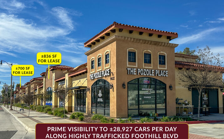Pictures of Retail property located at 9606 Foothill Blvd, Rancho Cucamonga, CA 91730 for lease - image #1