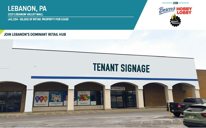 Pictures of Retail property located at 2231 Lebanon Valley Mall, Lebanon, PA 17042 for lease - image #1