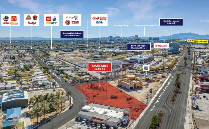 Pictures of Land, Retail property located at 2440 Las Vegas Blvd N, North Las Vegas, NV 89030 for lease - image #1