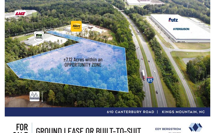 Pictures of Land, Industrial property located at 610 Canterbury Rd, Kings Mountain, NC 28086 for lease - image #1