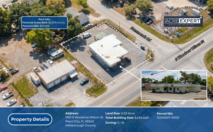 Pictures of Office property located at 901 S Woodrow Wilson St, Plant City, FL 33563 for lease - image #1