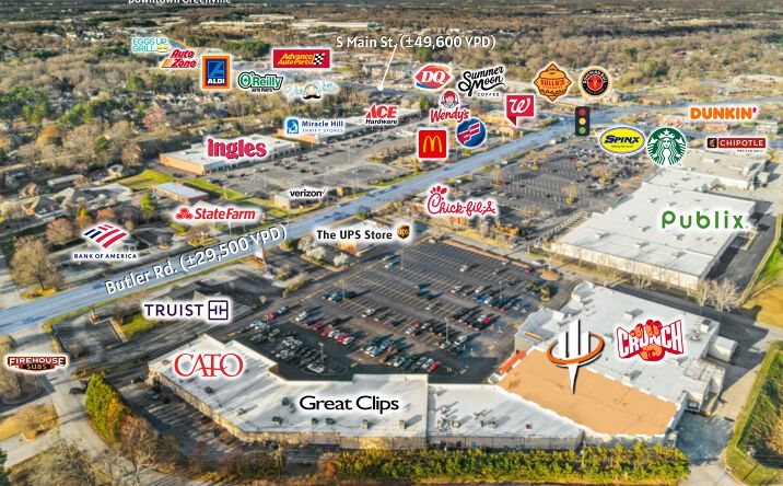 Pictures of Retail property located at 207 W Butler Rd, Mauldin, SC 29662 for lease - image #1