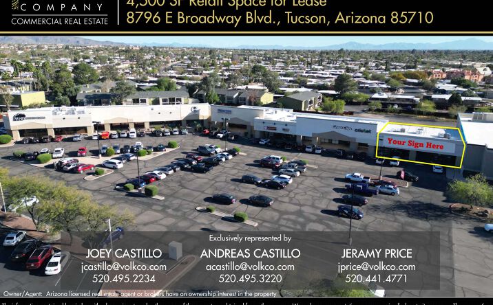 Pictures of Retail property located at 8796 E Broadway Blvd, Tucson, AZ 85710 for lease - image #1
