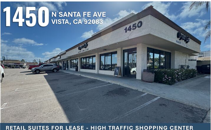 Pictures of Retail, Restaurant, Office property located at 1450 N Santa Fe Ave, Vista, CA 92083 for lease - image #1