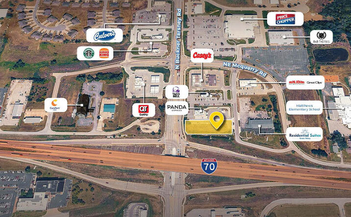 Pictures of Land property located at I-70 & N Buckner, Grain Valley, MO, Grain Valley, MO 64029 for lease - image #1