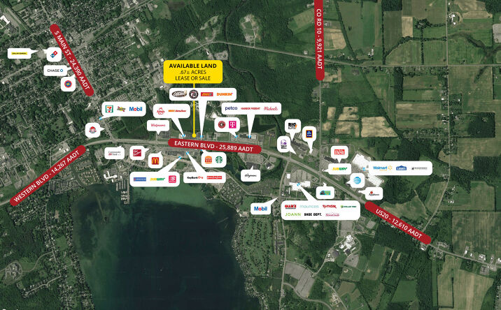 Pictures of Land property located at 160 Eastern Blvd, Canandaigua, NY 14424 for lease - image #1