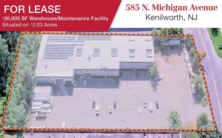 Pictures of Industrial property located at 585 N Michigan Ave, Kenilworth, NJ 07033 for lease - image #1