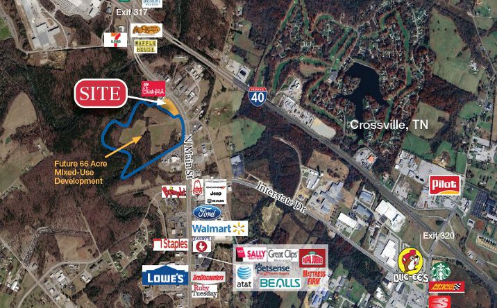 Pictures of Retail, Restaurant property located at 3315 N Main St, Crossville, TN 38555 for lease - image #1