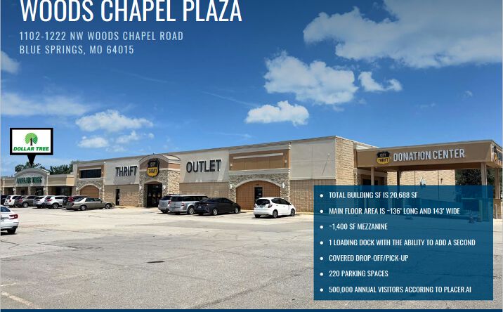 Pictures of Retail property located at 1106 NW Woods Chapel Rd, Blue Springs, MO 64015 for lease - image #1