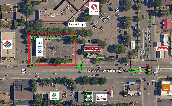 Pictures of Retail, Restaurant property located at 1519 W Eisenhower Blvd, Loveland, CO 80537 for lease - image #1
