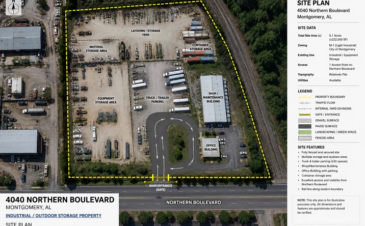 Pictures of Land property located at 4040 Northern Blvd, Montgomery, AL 36110 for lease - image #1