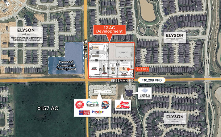 Pictures of Retail property located at NEC Freeman Rd and Porter Rd, Katy, TX, TX 77493 for lease - image #1