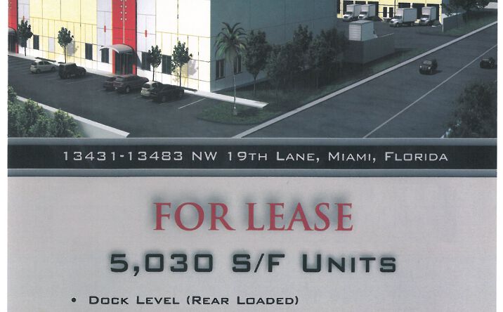 Pictures of Industrial property located at 13431-13483 NW 19th Lane, Miami, FL 33182 for lease - image #1