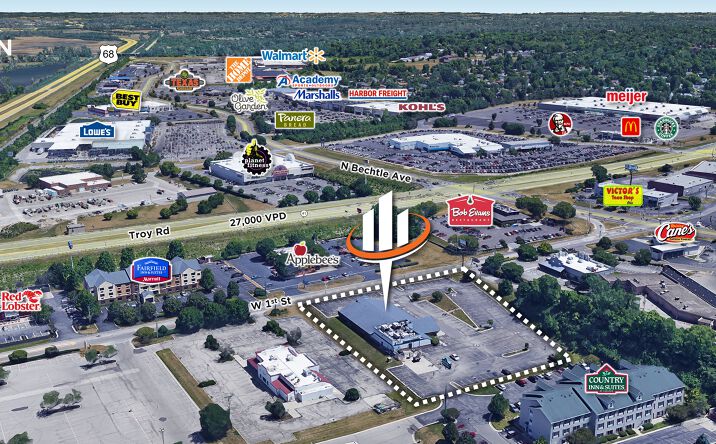 Pictures of Restaurant property located at 1805 W 1st St, Springfield, OH 45504 for lease - image #1