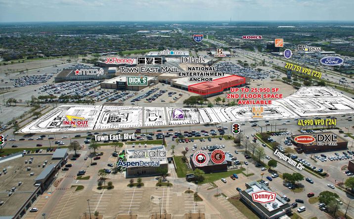 Pictures of Retail, Land property located at SEQ of I-635 & Town East Blvd, Mesquite, TX 75150 for lease - image #1