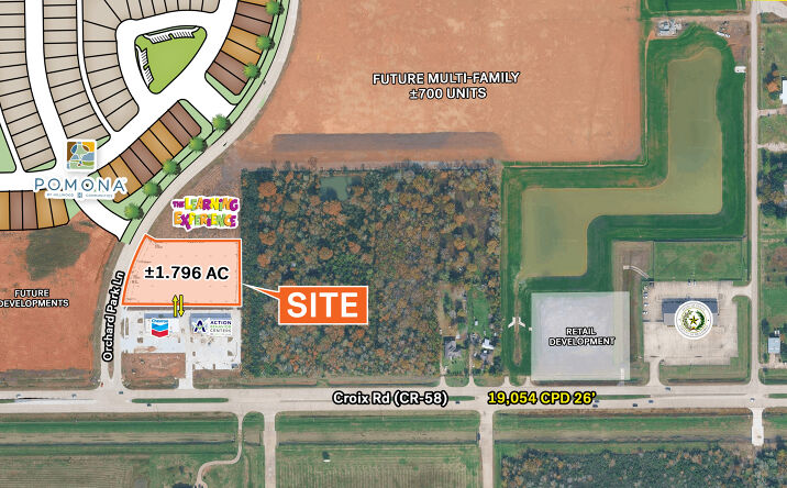 Pictures of Land property located at NEC of Orchard Park Ln & Croix Rd, Manvel, TX 77578 for lease - image #1