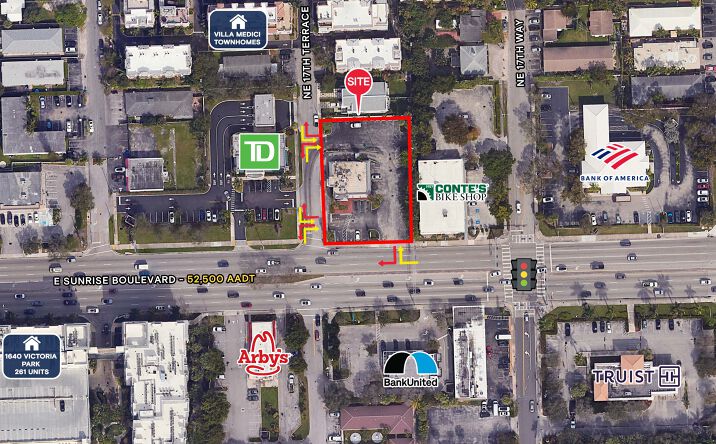 Pictures of Retail, Land property located at 1725 E Sunrise Blvd, Fort Lauderdale, FL 33304 for lease - image #1