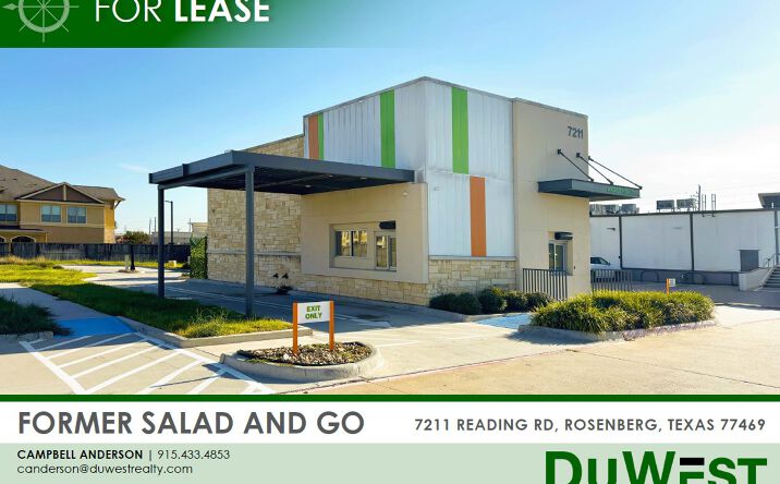 Pictures of Restaurant property located at 7211 Reading Rd, Rosenberg, TX 77469 for lease - image #1