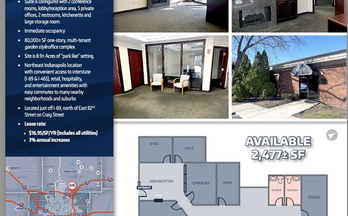 Pictures of Office property located at 8383 Craig St, Indianapolis, IN 46250 for lease - image #1