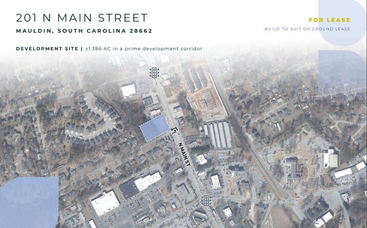 Pictures of Retail, Land property located at 201 N Main St, Mauldin, SC 29662 for lease - image #1
