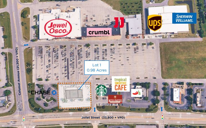 Pictures of Retail, Land, Restaurant property located at 801 Joliet St, Dyer, IN 46311 for lease - image #1