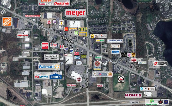 Pictures of Retail property located at 3883 E Grand River Ave, Howell, MI 48843 for lease - image #1
