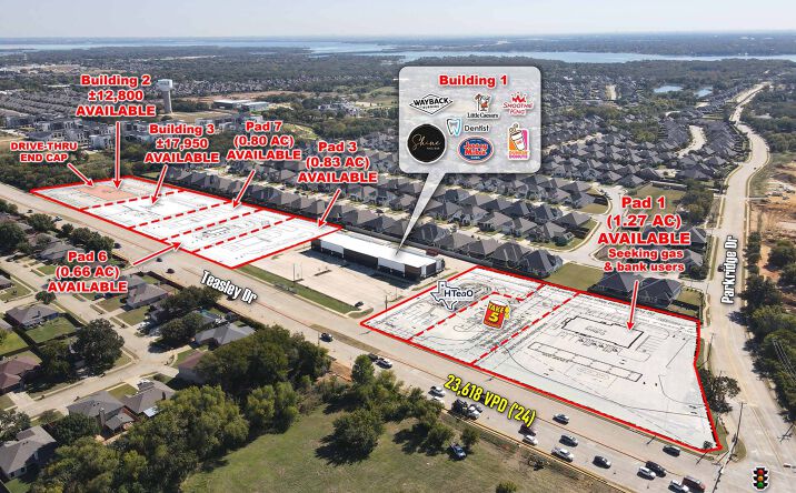 Pictures of Retail, Land property located at SEC Teasley Dr & Parkridge Dr, Corinth, TX 76210 for lease - image #1