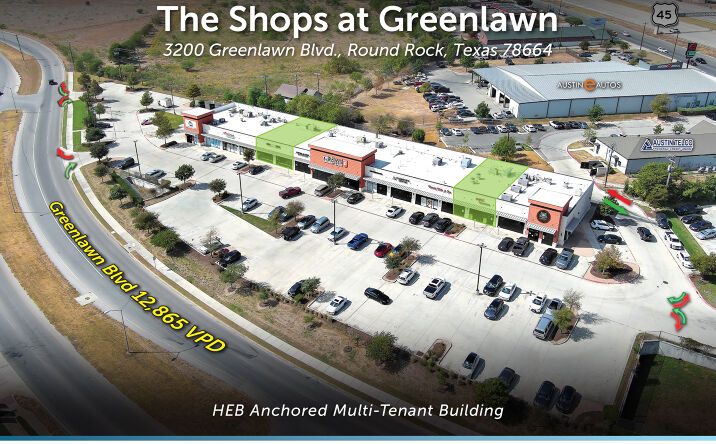 Pictures of Retail, Restaurant property located at 3200 Greenlawn Blvd, Round Rock, TX 78664 for lease - image #1