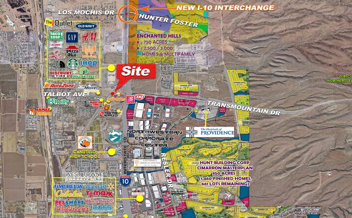 Pictures of Land property located at NEQ I-10 & Transmountain, Canutillo, TX 79935 for lease - image #1