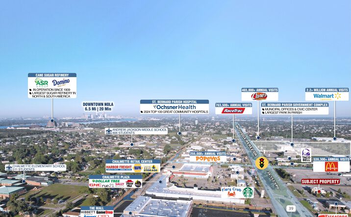 Pictures of Retail, Restaurant, Special Purpose property located at 8609 W Judge Perez Dr, Chalmette, LA 70043 for lease - image #1