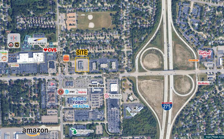 Pictures of Retail, Land, Restaurant property located at 40700 Ann Arbor Road, Plymouth, MI 48170 for lease - image #1