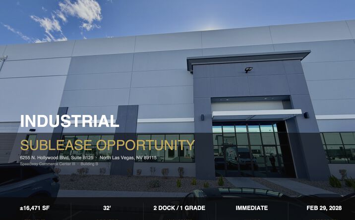 Pictures of Industrial property located at 6255 N Hollywood Blvd, Las Vegas, NV 89115 for lease - image #1