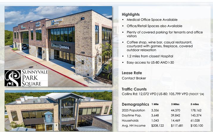 Pictures of Office property located at 129 N Collins Rd, Sunnyvale, TX 75182 for lease - image #1