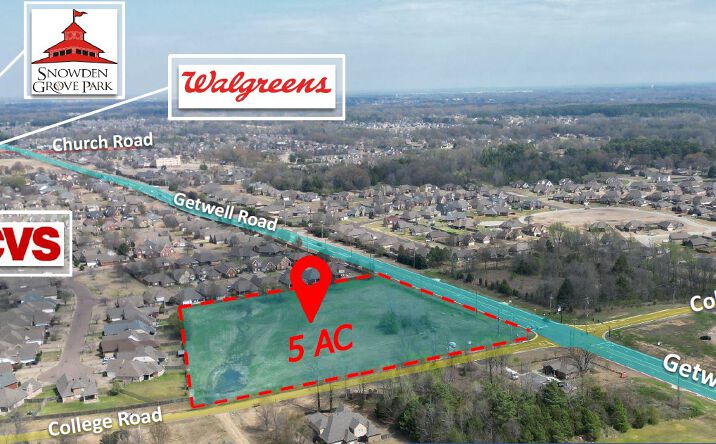 Pictures of Land property located at Getwell Road and College Road, Southaven, MS, USA, Southaven, US 38672 for lease - image #1