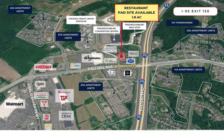 Pictures of Retail, Land, Restaurant property located at 1068-1076 Hospitality Ln, Fredericksburg, VA 22401 for lease - image #1