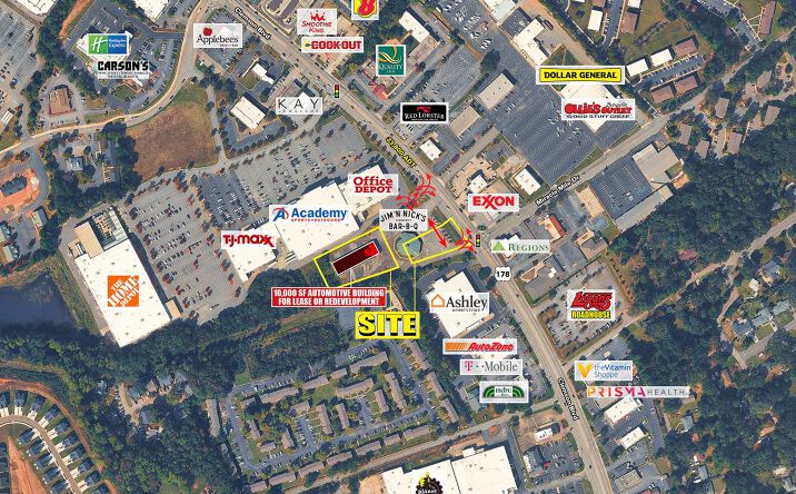 Pictures of Retail property located at 3415 Clemson Blvd, Anderson, SC 29621 for lease - image #1