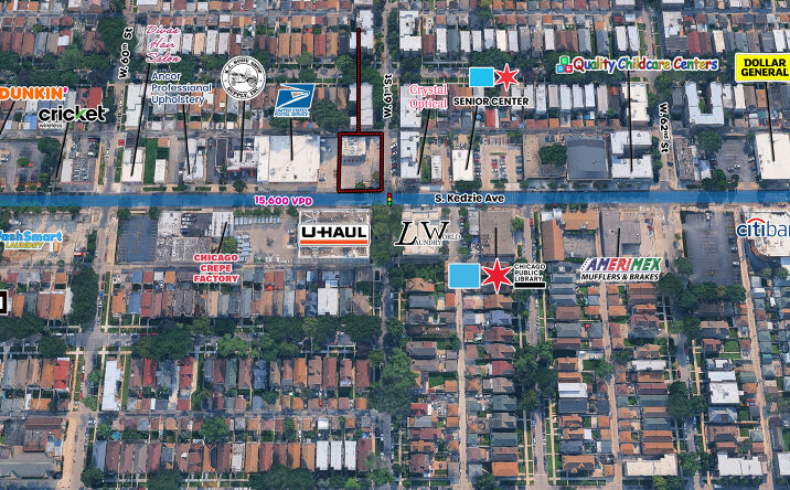 Pictures of Retail property located at 6057 S Kedzie Avenue, Chicago, IL 60629 for lease - image #1