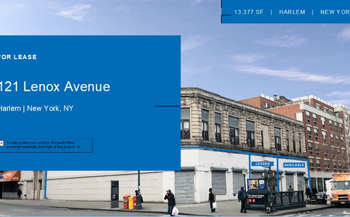 Pictures of Retail property located at 121 Lenox Avenue, New York, NY 10030 for lease - image #1