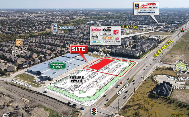 Pictures of Retail property located at SEC of Custer Rd & Silverado Trail, McKinney, TX 75035 for lease - image #1