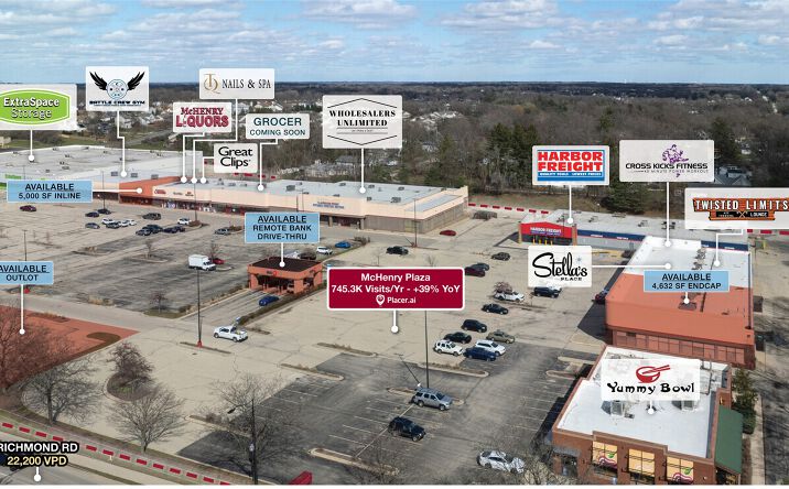 Pictures of Retail, Restaurant, Land property located at 1728 N Richmond Rd, McHenry, IL 60051 for lease - image #1