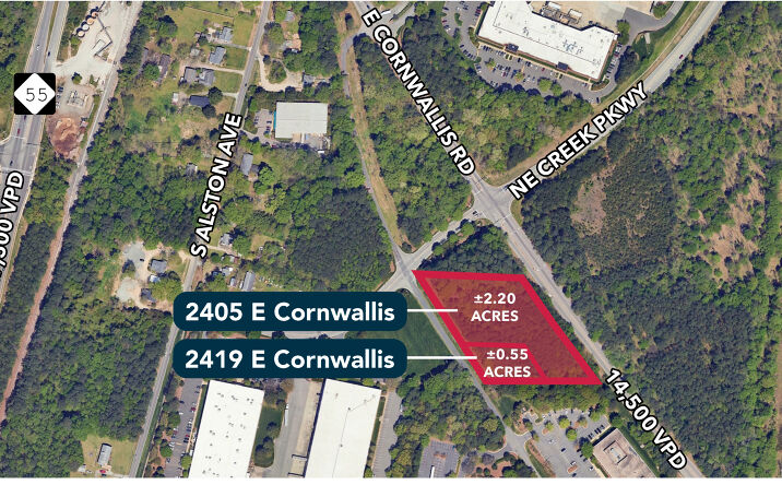 Pictures of Land property located at 2405 E Cornwallis Rd, Durham, NC 27713 for lease - image #1