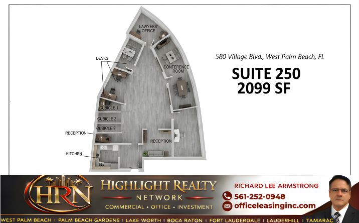 Pictures of Office property located at 580 Village Boulevard, West Palm Beach, FL 33409 for lease - image #1