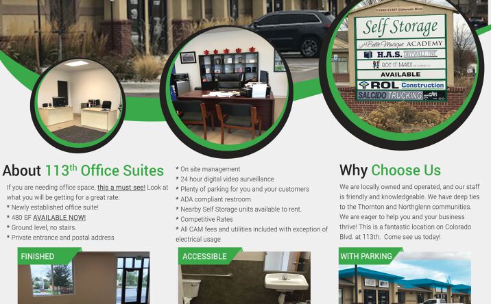 Pictures of Office property located at 11301 Colorado Blvd, Thornton, CO 80233 for lease - image #1
