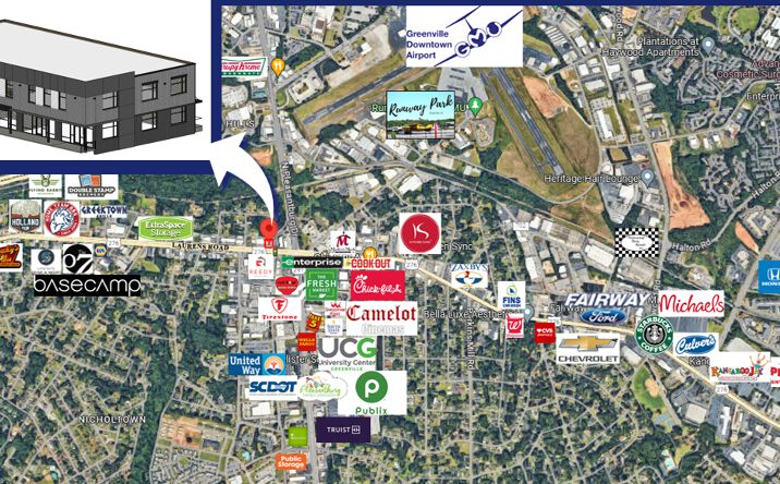 Pictures of Retail, Office, Restaurant property located at 1421 Laurens Rd, Greenville, SC 29607 for lease - image #1