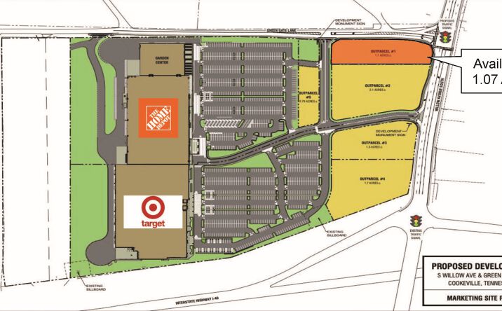 Pictures of Land, Special Purpose property located at 1100 South Willow Avenue, Cookeville, TN 38501 for lease - image #1