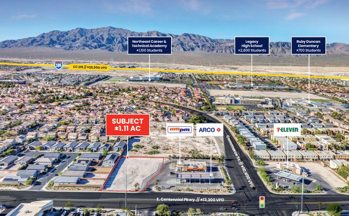 Pictures of Retail, Land property located at NWC Centennial Pkwy. and Commerce St., North Las Vegas, NV 89084 for lease - image #1