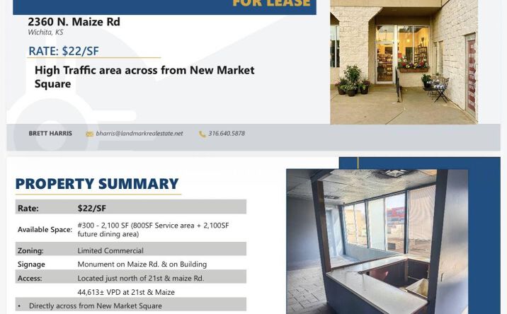 Pictures of Retail, Restaurant property located at 2360 N Maize Rd, Wichita, KS 67205 for lease - image #1